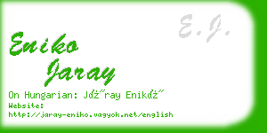 eniko jaray business card